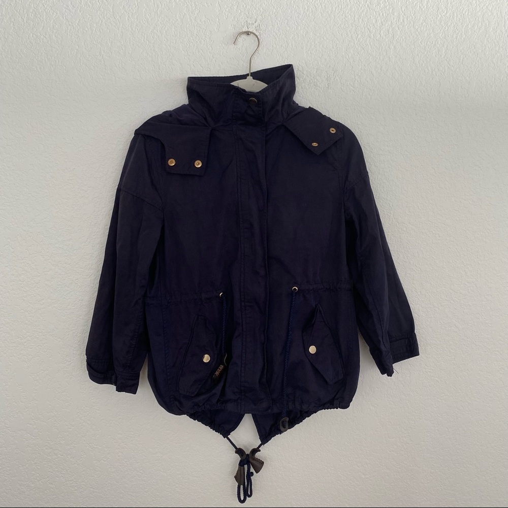 ZARA Women's Small Blue Windbreaker Jacket